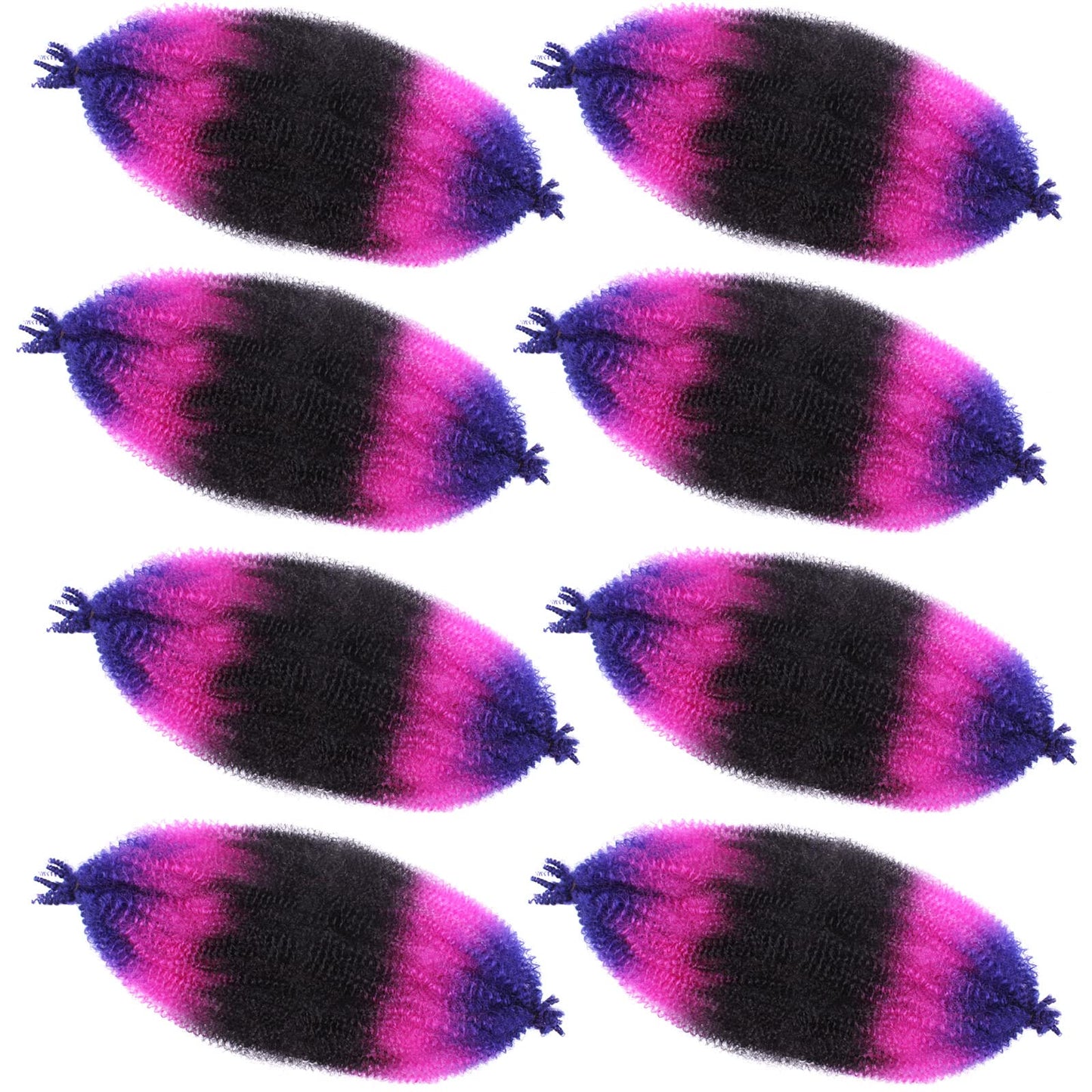 ZRQ 24 Inch Pre Separated Springy Afro Twist Hair 8 Packs Marley Twist Braiding Hair for Faux Locs Crochet Hair Synthetic Protective Spring Twist Hair Extensions for Black Women (49#)