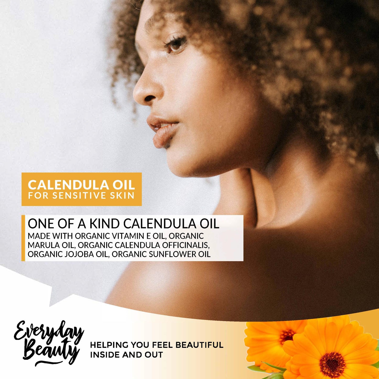 Organic Calendula Oil For Sensitive Skin -Bulk 1 Gallon- USDA Organic Certified 100% All Natural Plant Based, Lightweight & Unscented Gentle Soothing Oil For Sensitive Skin - For Face, Skin & All Over