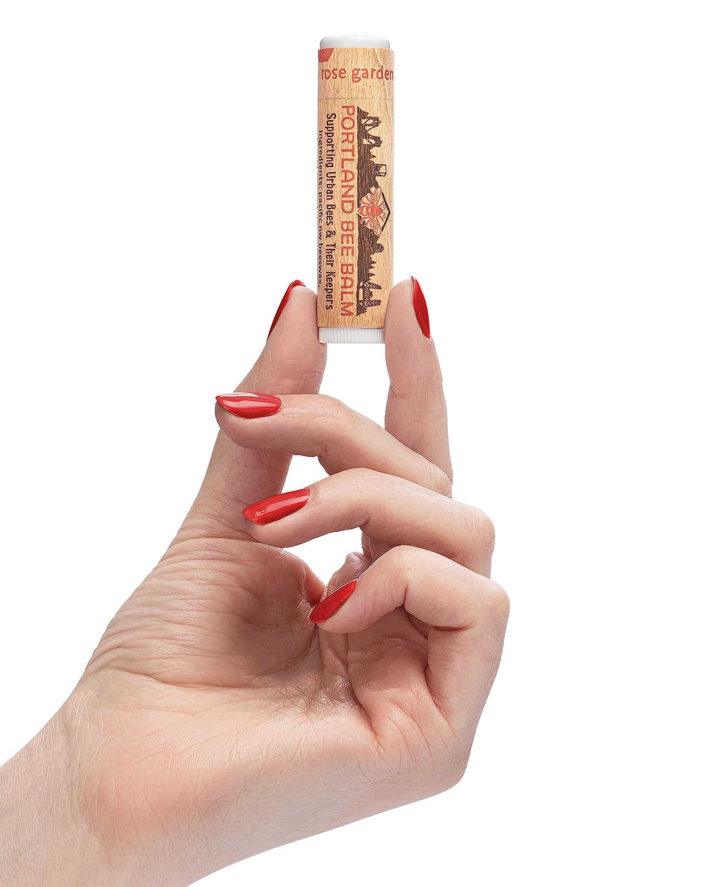 Portland Bee Balm All Natural Handmade Beeswax Based Lip Balm, Rose Garden 24 Count