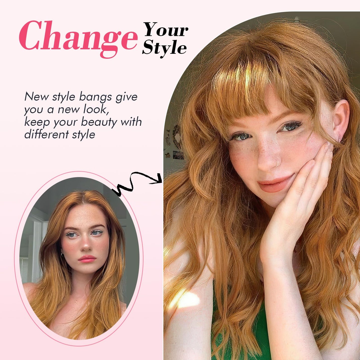 AISI BEAUTY Clip in Bangs-Fake Bangs Hair Clip 100% Real Human Hair Bangs French Bangs Fringe with Temples Flat Neat Fake Thick Hairpieces for Women(Black)