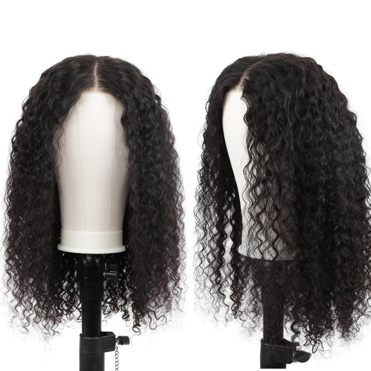 BLY Glueless Wigs Human Hair Pre Plucked 4x6 HD Pre Cut Lace Ready to Wear and Go Wig for Beginners Lace Front Wig For Women Kinky Curly Black Hair 18 Inch