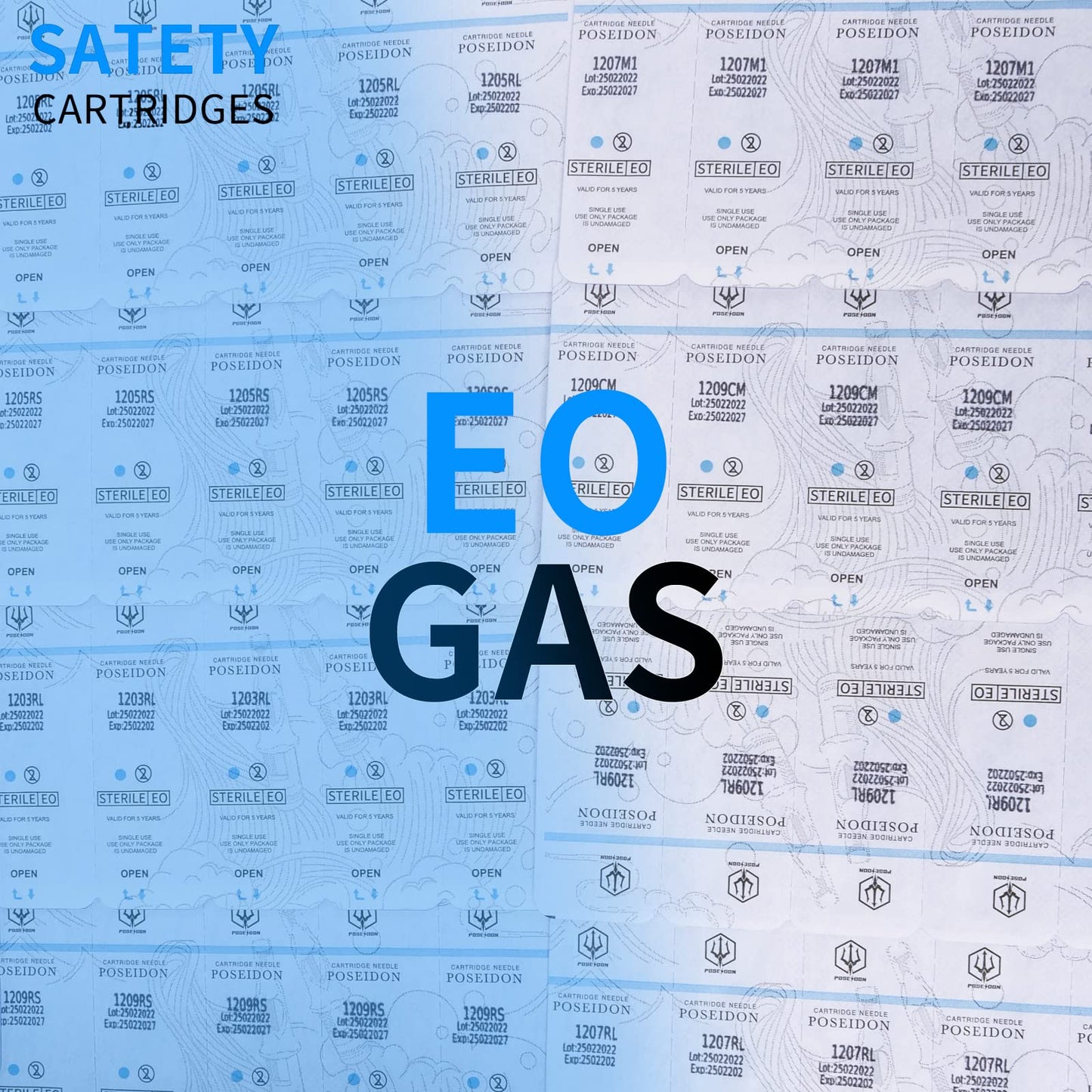 POSEIDON V3 Tattoo Cartridge Needles 30Pcs with Membrane Safety Cartridges Disposable Tattoo Needle for Tattoo Artists Round Shader (1203RS)