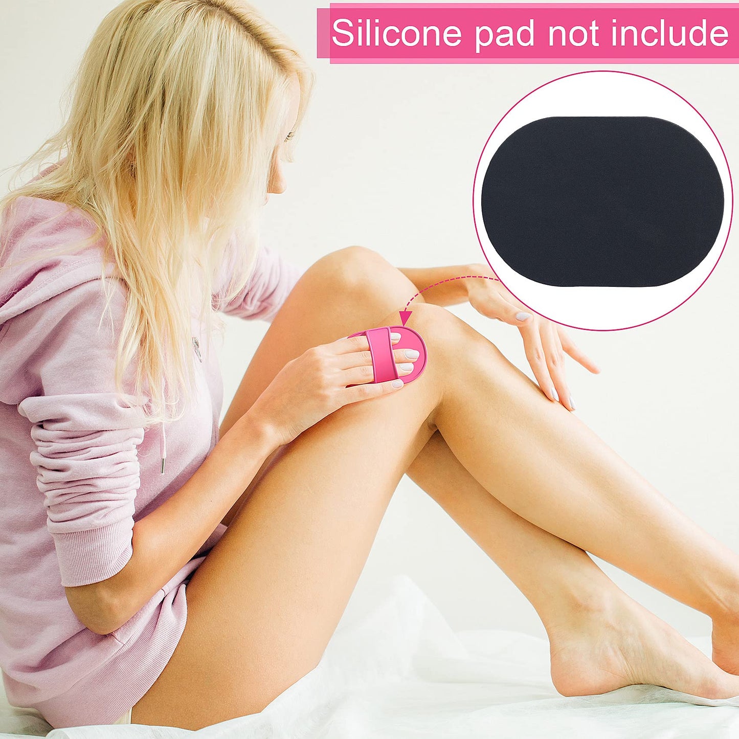 PAGOW Hair Remover Refill Pads, 100pcs Smooth Away Replacement Pads for Leg, Bikini, Facial, Armpit Depilation Tool (50 pcs/size, 2 Different Sizes)