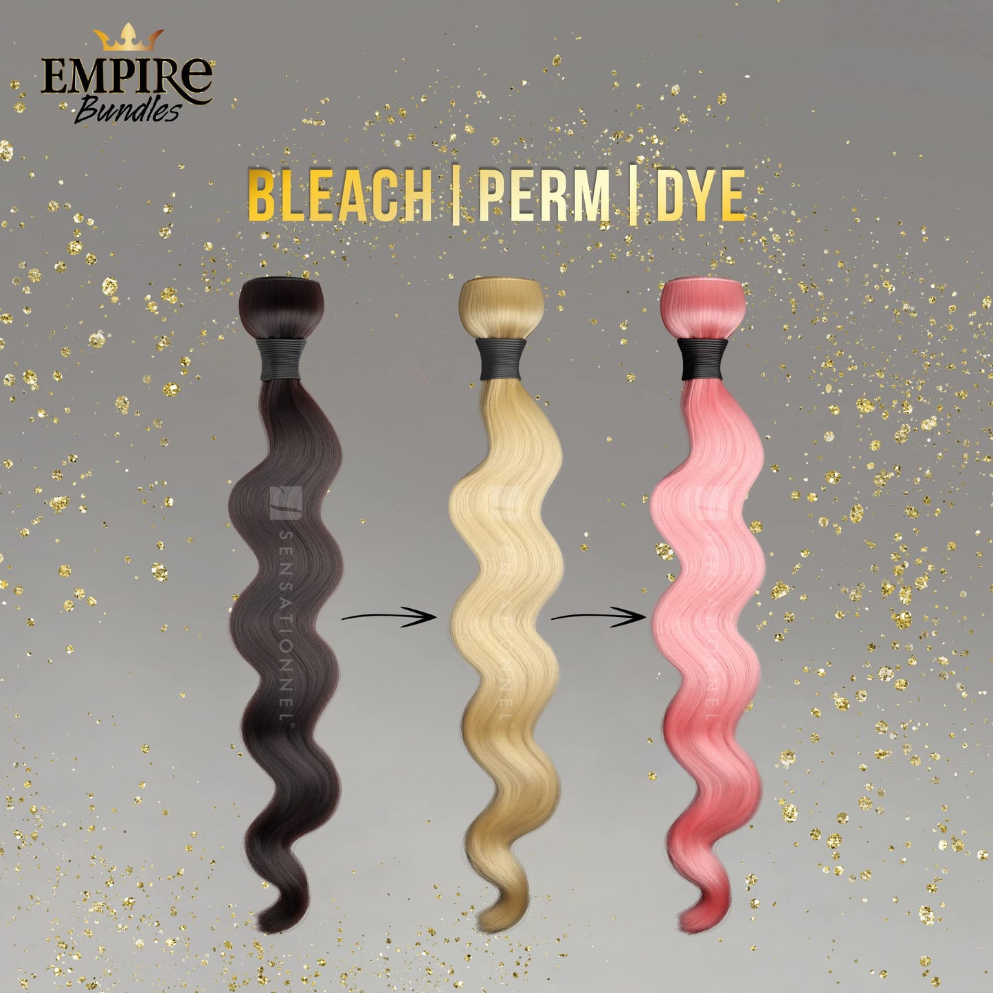 Sensationnel Empire Bundle weave hair - human hair extensions unprocessed bundle hair - Empire Bundles Body Wave 2 pack (16 inch, 613 BLONDE)