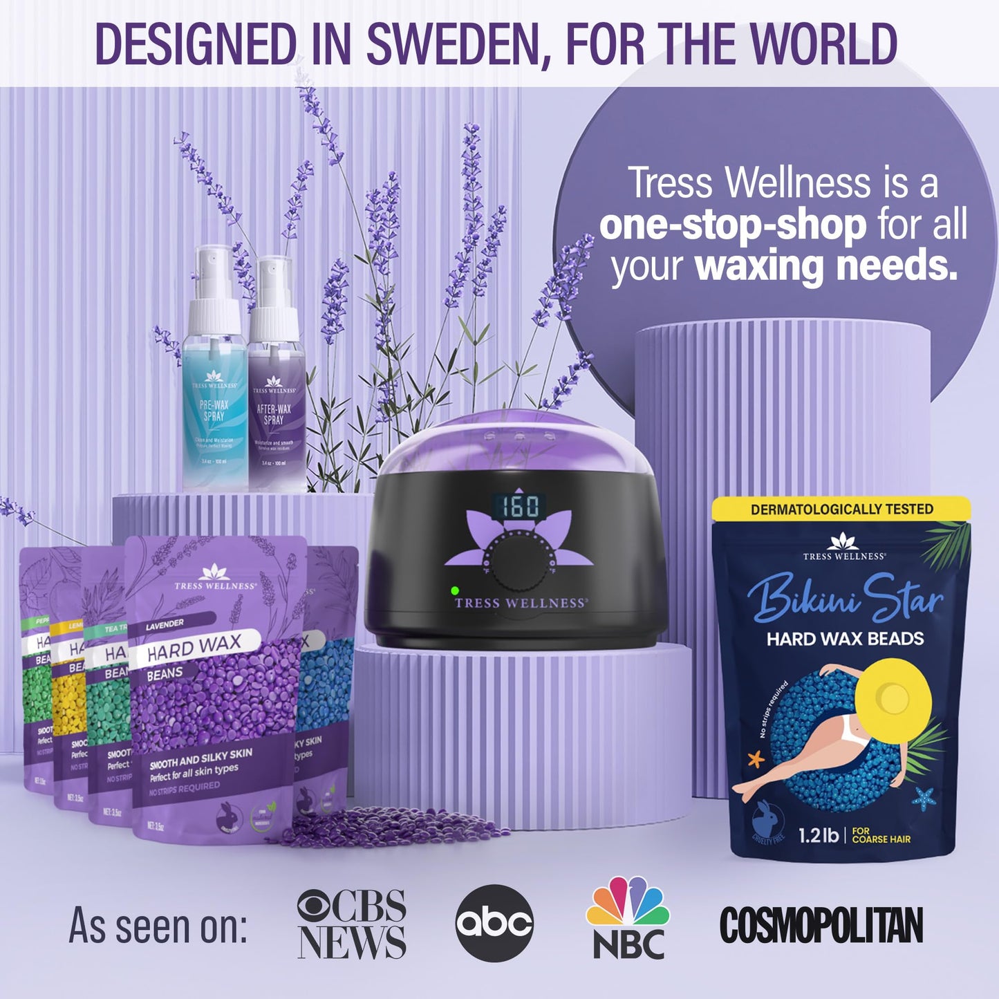 Tress Wellness Wax Warmer Kit with Bikini Wax