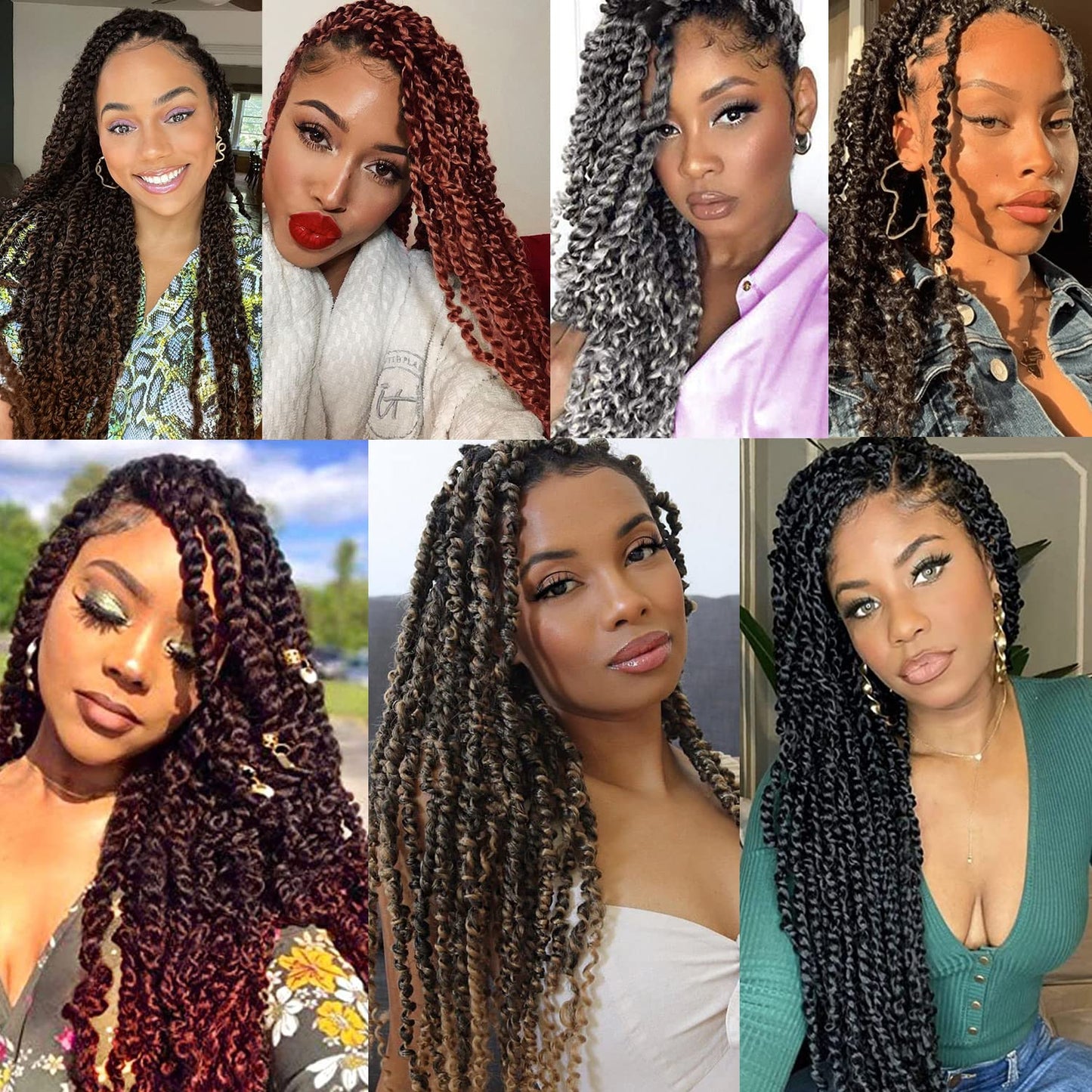 Ubeleco 18 Inch Passion Twist Hair, Blonde Water Wave Crochet Hair for Women Passion Twist Crochet Hair 22 Strands/Pack Long Bohemian Synthetic Curly Passion Twists Braiding Hair Extensions(7pcs,#27)