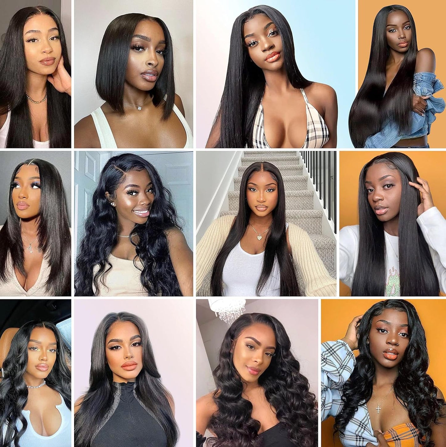 Straight Closure 4x4 6 Inch Hd Transparent 44 Lace Closure Human Hair Only 12a 100% Unprocessed Brazilian Virgin Remy 150% Density Free Part Pre Plucked With Baby Hair Natural Black