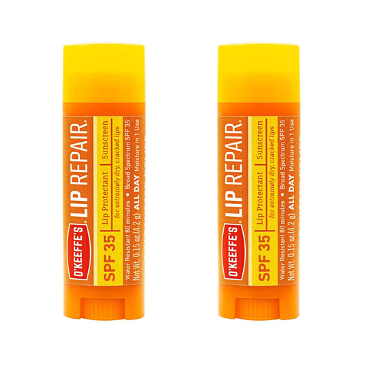 O'Keeffe's Lip Repair SPF 35 Lip Balm, (Pack of 2)