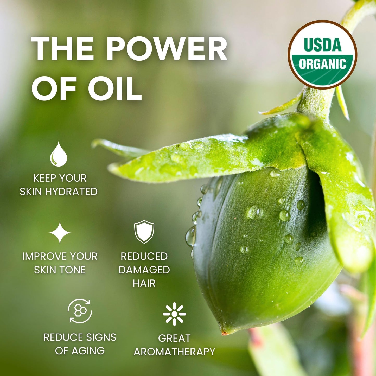 BodyJ4You USDA Organic Jojoba Oil Bulk - 100% Pure Natural Cold Pressed Non-GMO Wax - Base Carrier Oil - 64 Fl Oz