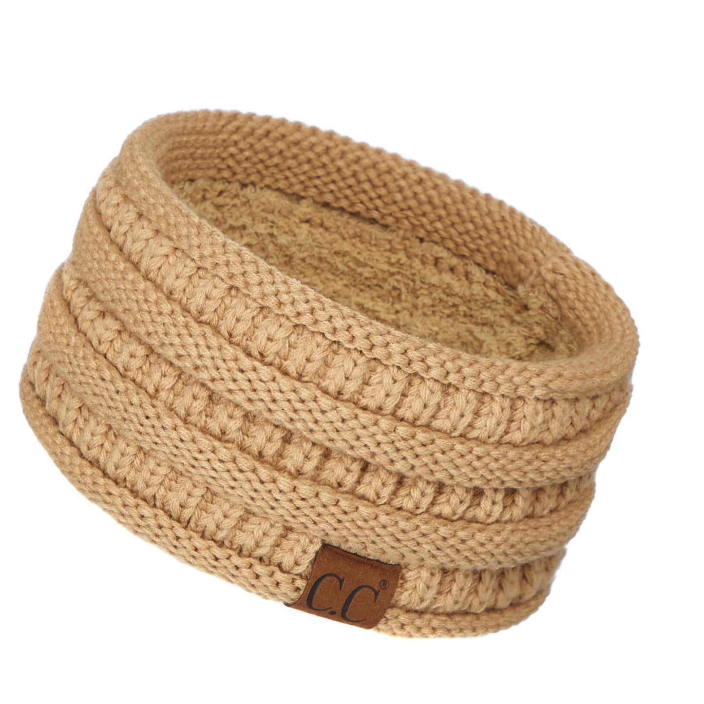 C.C Exclusives Solid Ribbed Headwrap (HW-21) (Camel)