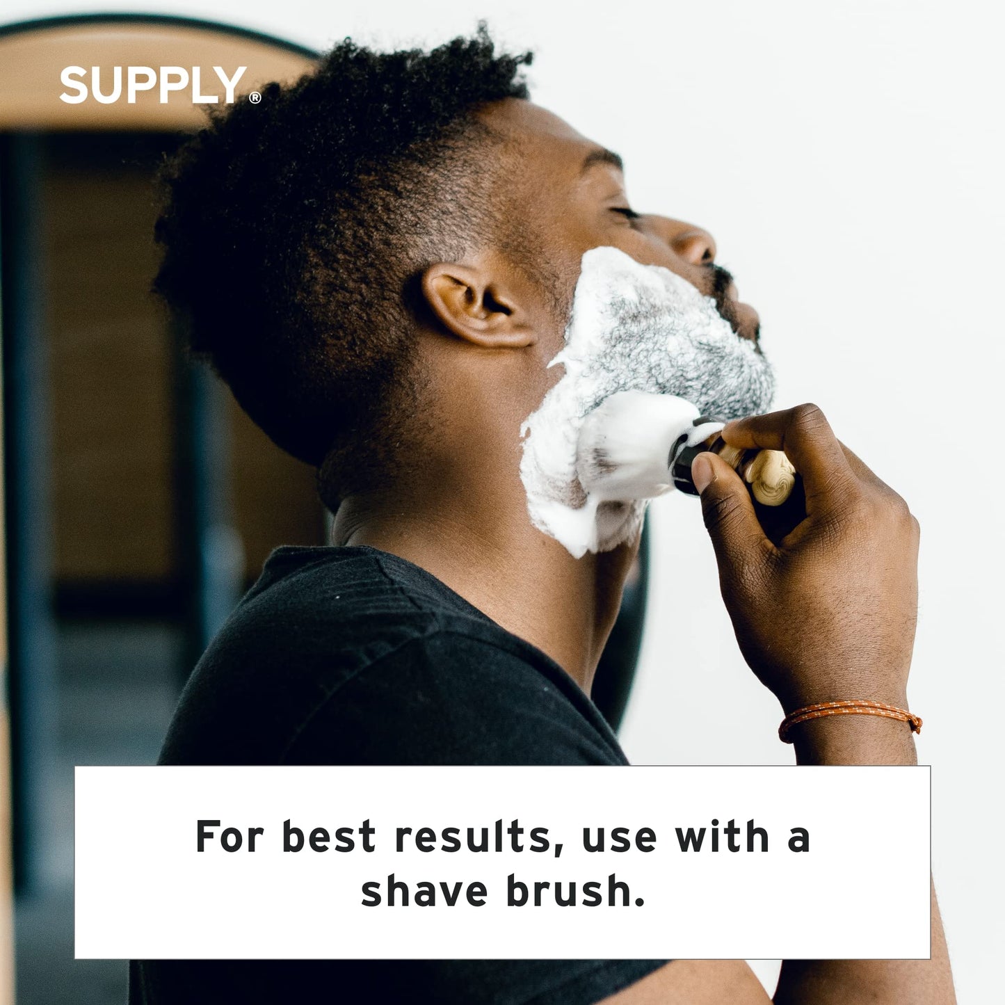 SUPPLY - Ultra Lather Shaving Cream - Citrus & Basil - Lathering, Men's Shaving Lather Cream - Hypoallergenic, Naturally Soothing Shave Lather, Protects Against Razor Burn and Irritation- 3.4 Oz Jar