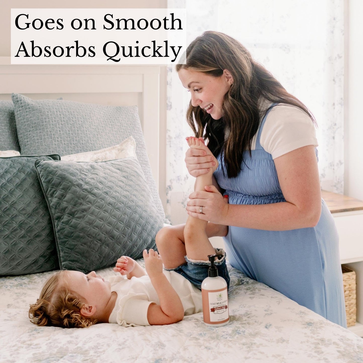 Southern Natural Goat Milk Lotion (12 oz) - Face and Body Moisturizer For Dry Skin - Moisturizing Skincare and Hand Cream - Cashmere Amber Scent