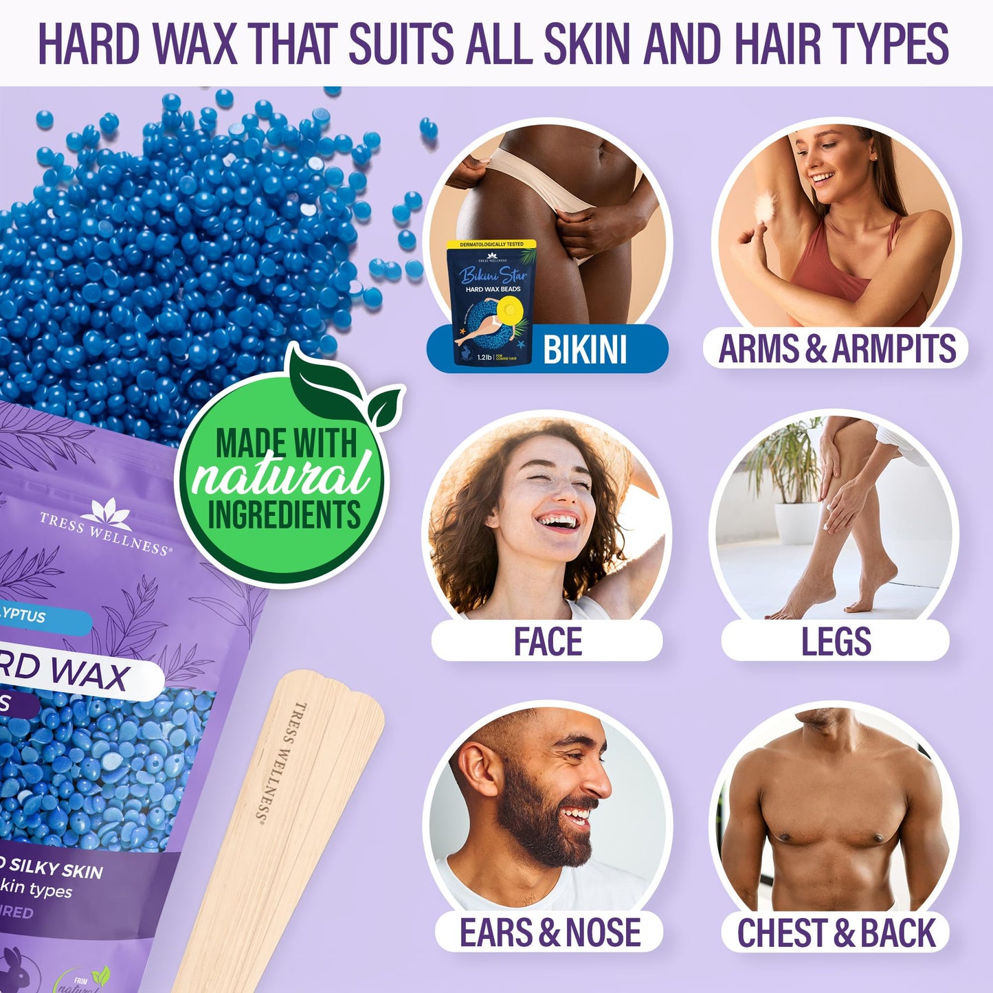 Tress Wellness Wax Warmer Kit with Bikini Wax