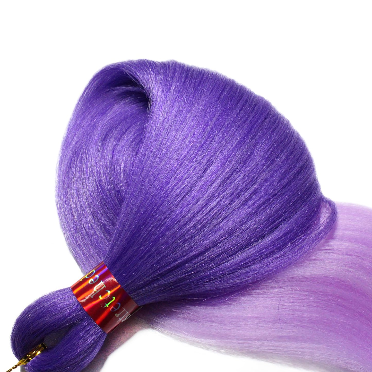 Ombre Purple Mix Braiding Hair Pre Stretched 2 Packs Box Braids Hair Extensions 26 Inches Synthetic Pre Stretched Braiding Hair