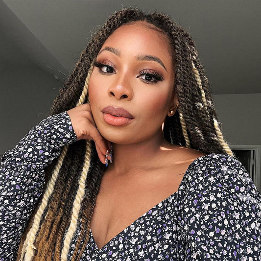 ToyoTress Marley Twist Braiding Hair - 18 Inch 6 Packs 613 Marley Hair For Faux Locs, Marley Twist Crochet Hair Afro Kinky Curly Marley Braids Synthetic Braiding Hair (18 Inch, #613-6P)