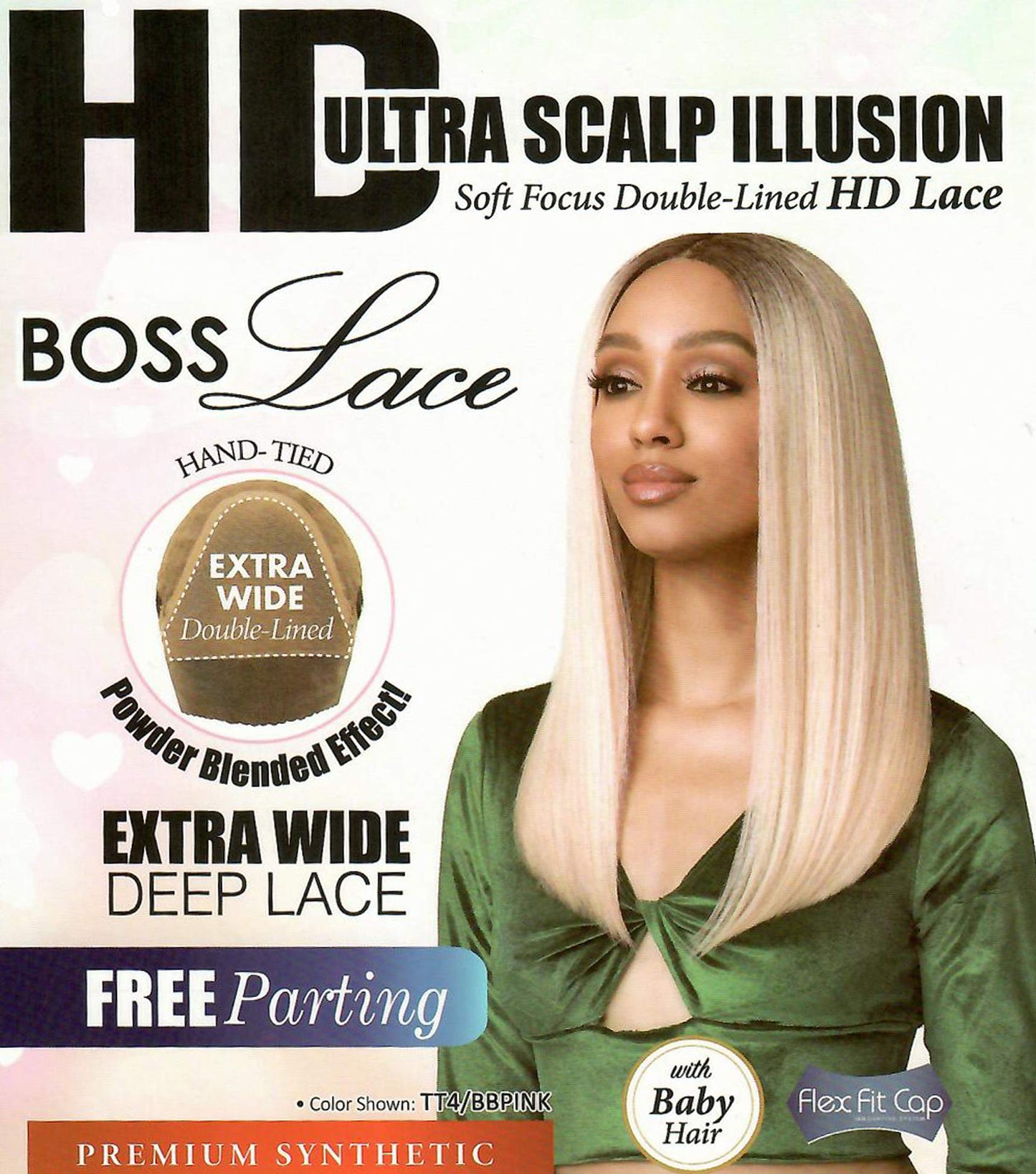 BOBBI BOSS HD ULTRA SCALP ILLUSION 13 X 5 FREE PARTING LACE FRONT WIG MLF470 CHERIE (HL613/627)