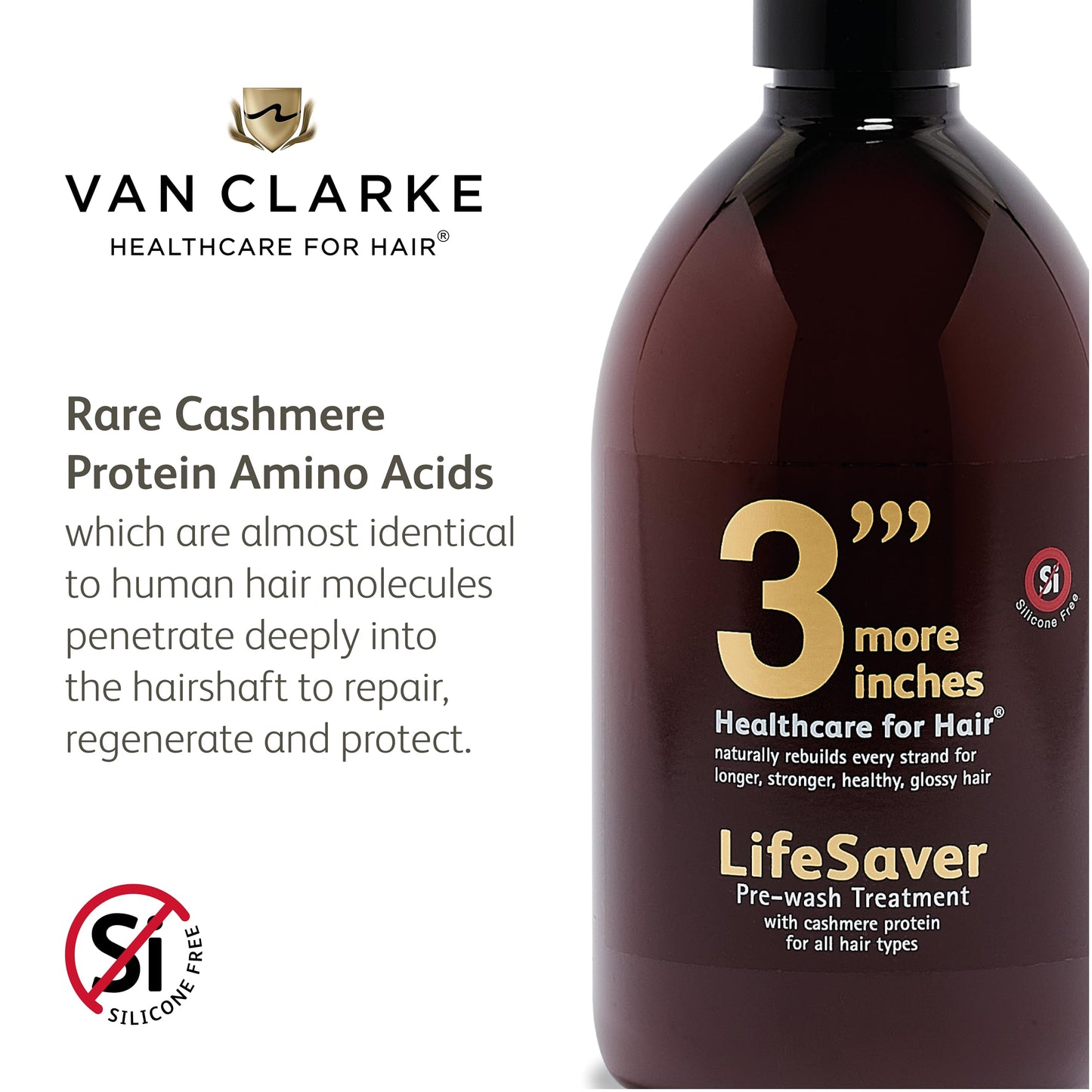 3'''More Inches Lifesaver Prewash Treatment - 1000ml -Hair Repair Pre-Shampoo -Broken Bond Restore Treatment -Sulphate & Silicone Free, No Added Fragrance -Hair Care by Michael Van Clarke