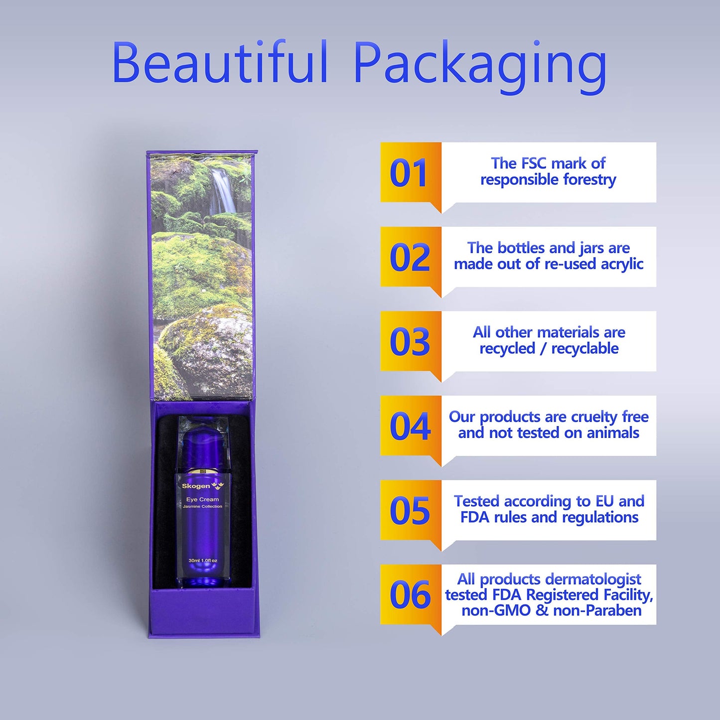 Skogen Premium Eye Cream Jasmine Collection Age Defying Formula, Instant Radiance, Reducing Puffiness, Dark Circles, Signs of Aging Like Wrinkles & Fine Lines, 30ml