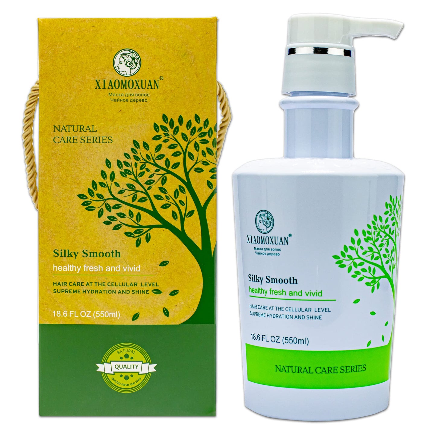 Xiaomoxuan Tea Tree Shampoo and Hydrating Hair Mask for All-Natural Hair Care Bundle