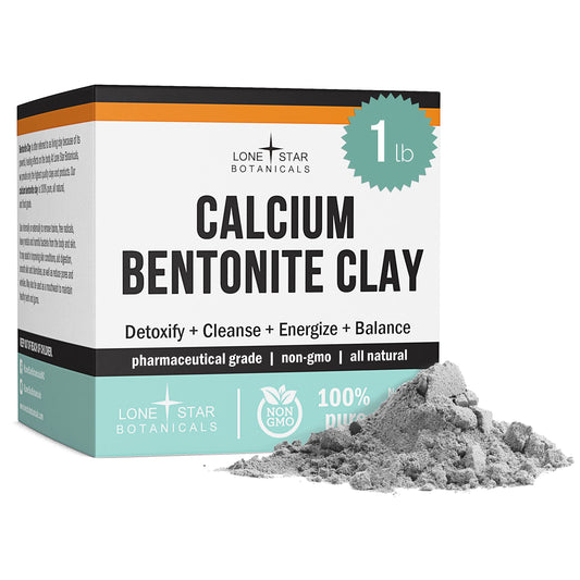 Calcium Bentonite Clay Healing Powder - Pure Pharmaceutical, Better Than Food Grade - Face, Body & Hair Mask, for Internal Use, Natural Mud Masks, Deep Pore Cleansing for Health & Beauty