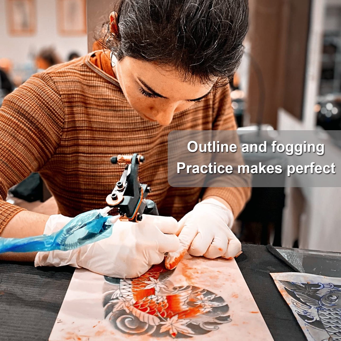 Tattoo Practice Skins with Transfer Paper - Autdor 30Pcs Tattoo Fake Skin and Tracing Paper Kit Includes 20Pcs Tattoo Paper and 10Pcs Double Sided Tattoo Skin Practice for Tattoo Practice