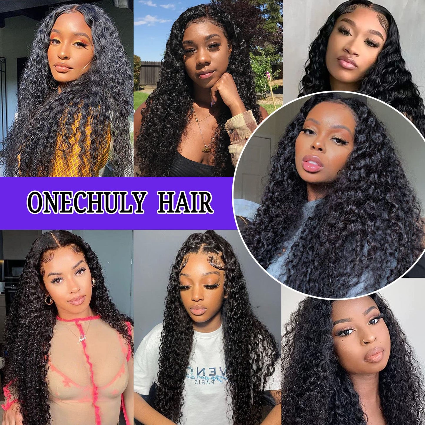 ONECHULY Water Wave Lace Front Wigs Human Hair 180% Density Pre Plucked with Baby Hair 13x4 Hd Transparent Water Wave Lace Frontal Wigs 22Inch Wear and go Glueless Wet and Wavy Wig for Women