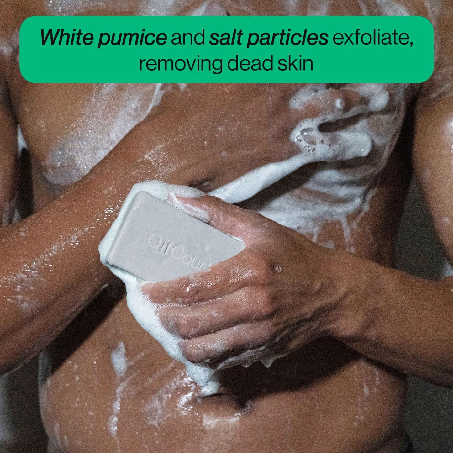 OffCourt Exfoliating Bar Soap – Whole Body, Deep Cleansing and Hydrating Soap for Men & Women - All Skin Types - Non-Drying Bar - Fig Leaves + White Musk & Coconut Water + Sandalwood (5oz, 2 Pack)