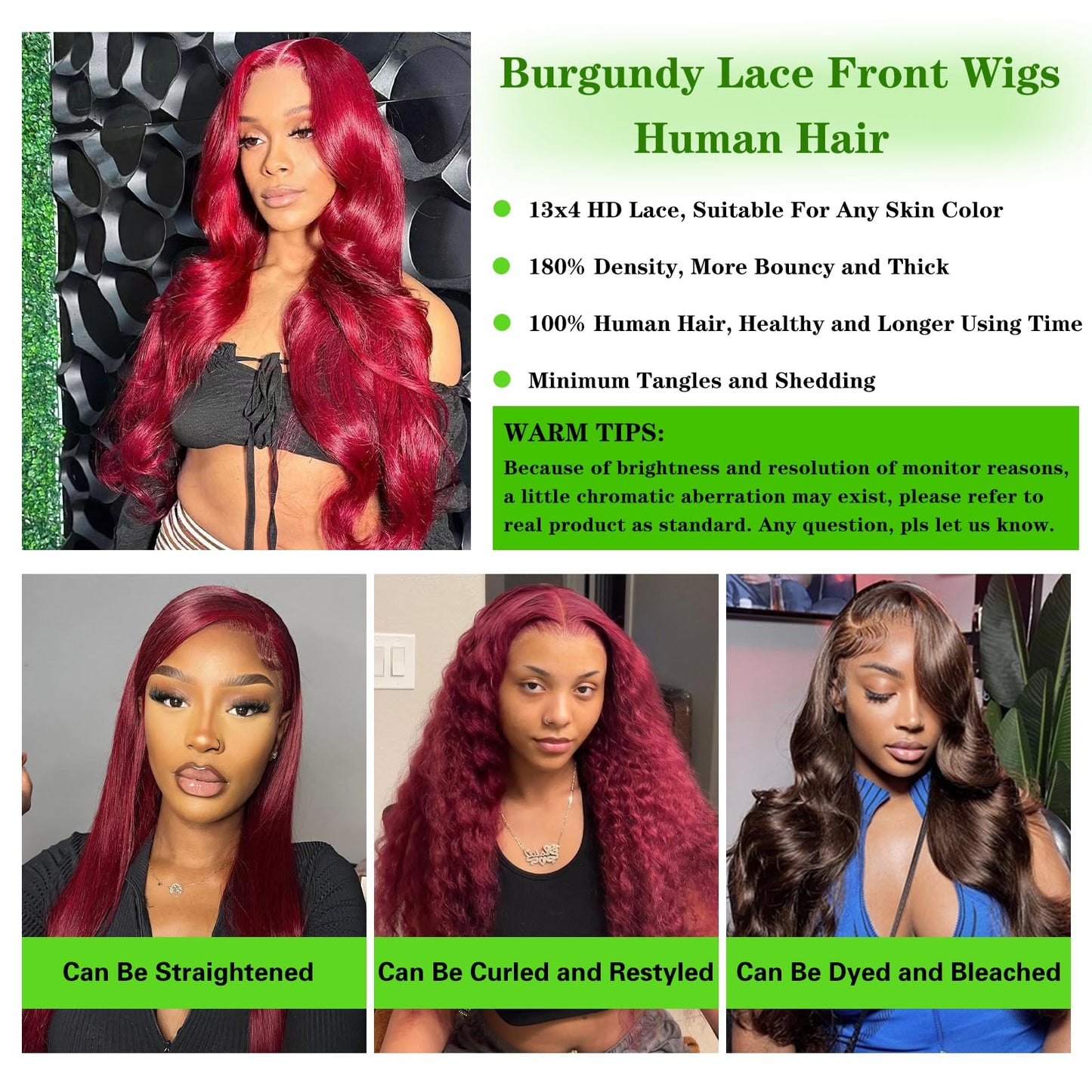 Ptgat 99j Burgundy Lace Front Wigs Human Hair Pre Plucked 13x4 Red Lace Front Wigs Body Wave Glueless Wigs Human Hair 200% Density 99j Transparent HD Lace Frontal Wigs