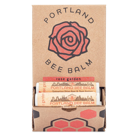 Portland Bee Balm All Natural Handmade Beeswax Based Lip Balm, Rose Garden 24 Count