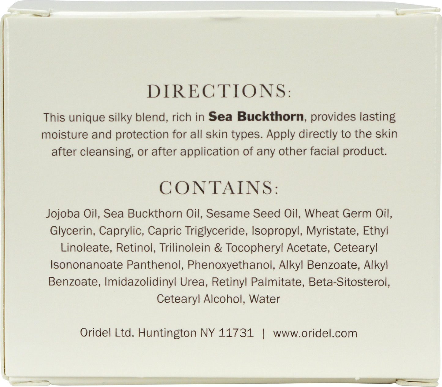 Oridel Silk Day Moisturizing Cream with Sea Buckthorn