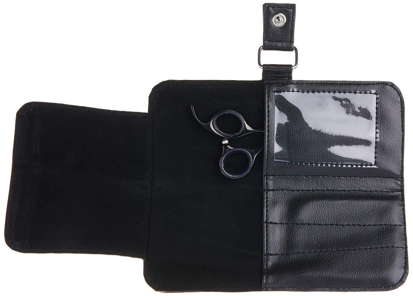 ShearsDirect Japanese 440c Stainless Steel Titanium Cutting Shear with Anatomic Thumb, Black, 5 Inch