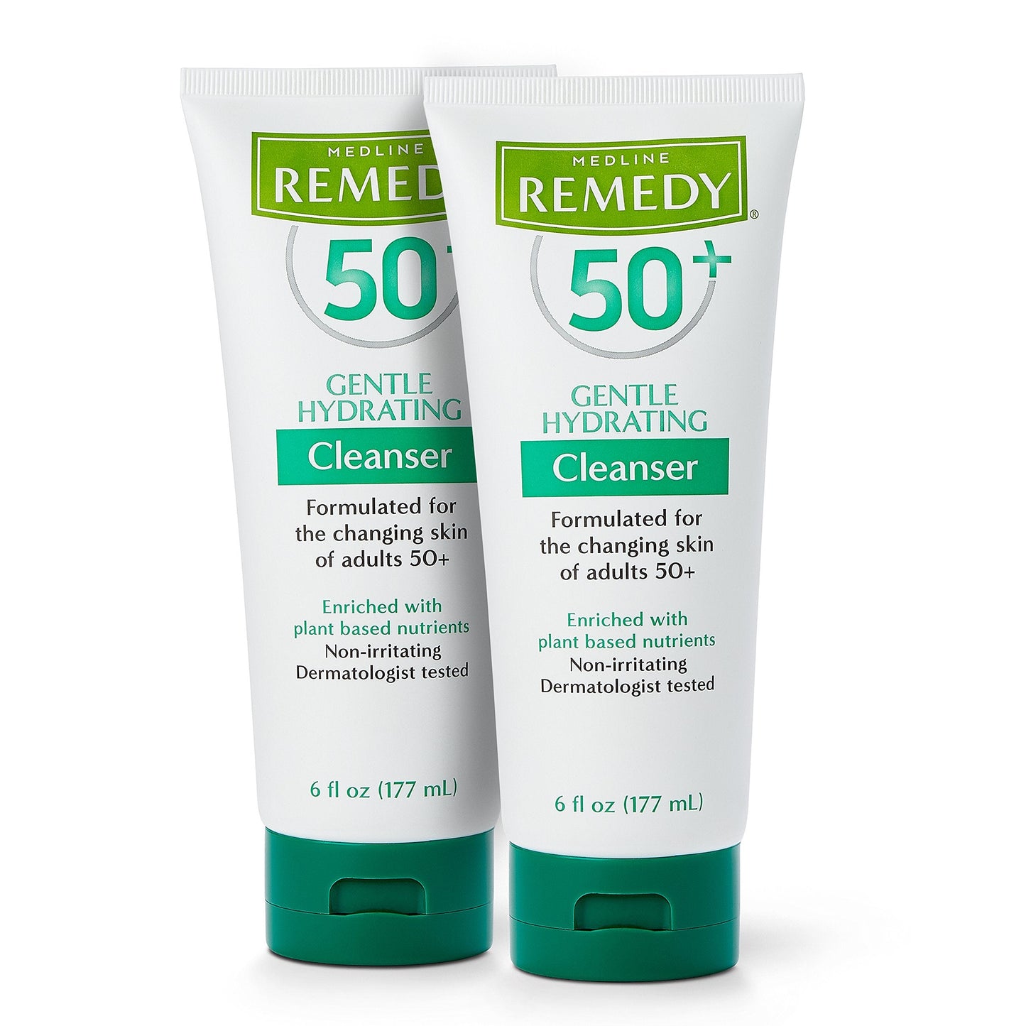 Remedy 50+ Gentle Plant-Based Hydrating Cleanser, 6 Ounce (2 Pack)