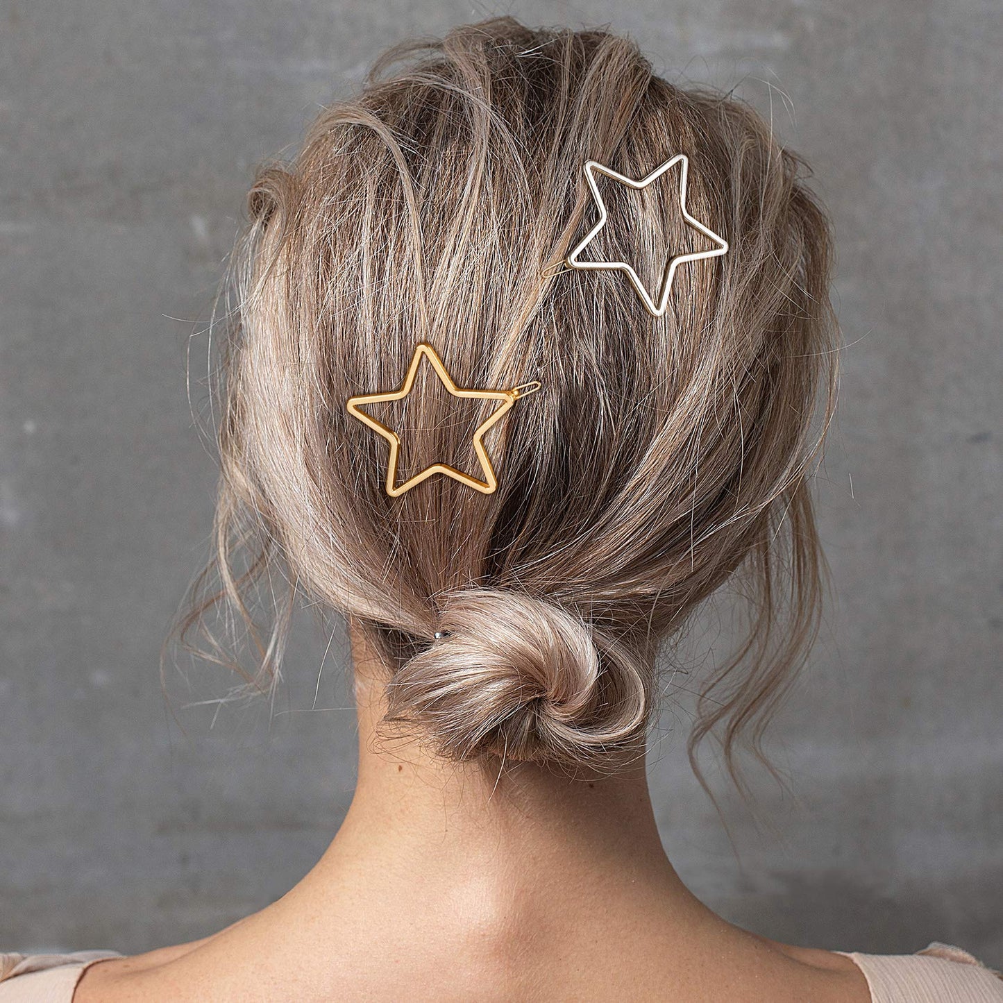 PAGOW 6PCS Star Hair Clips Hollow Metal Snap Barrettes Silver Gold Geometric Valentine Hair Pins Prom Enagement Wedding Styling y2k Accessories for Women Girls