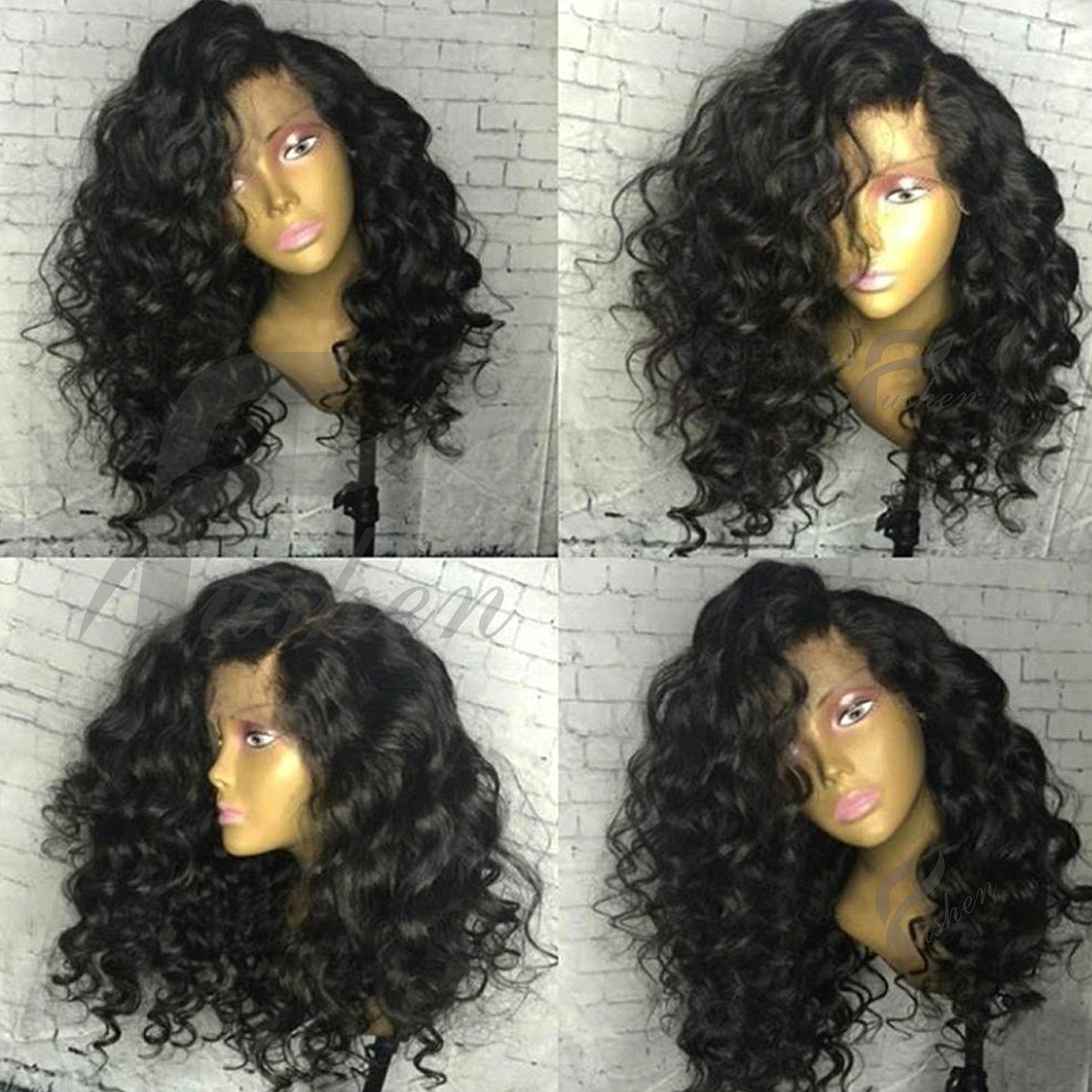 13x6 Lace Front Wig Curly Human Hair Short Bob Wigs Deep Curly Full Lace Front Wigs 8A Virgin Brazilian Natural Color Half Wigs (20 inch with 150% Density, lace front wig)