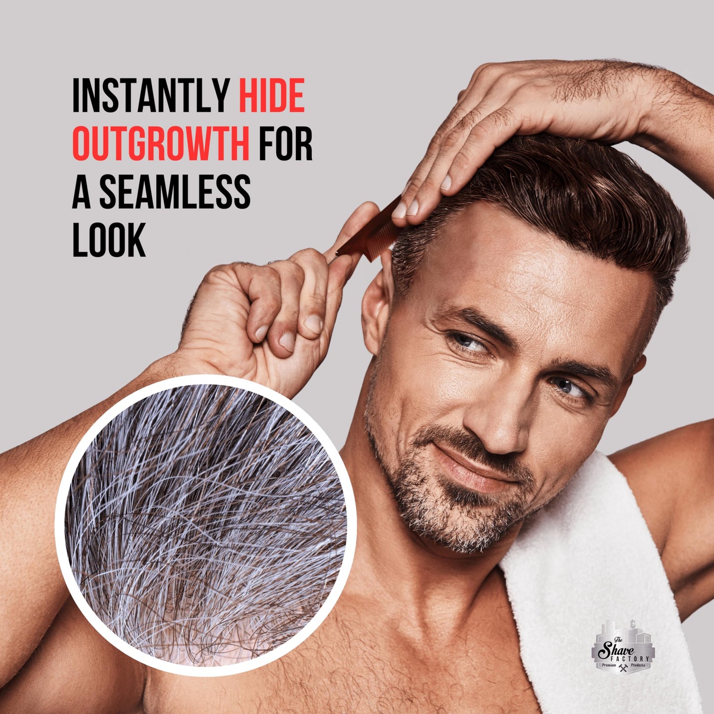 The Shave Factory Hair Building Keratin Series, Fibre Hair, Fibres Scattered Hair (Spray 100ml, Medium Brown)