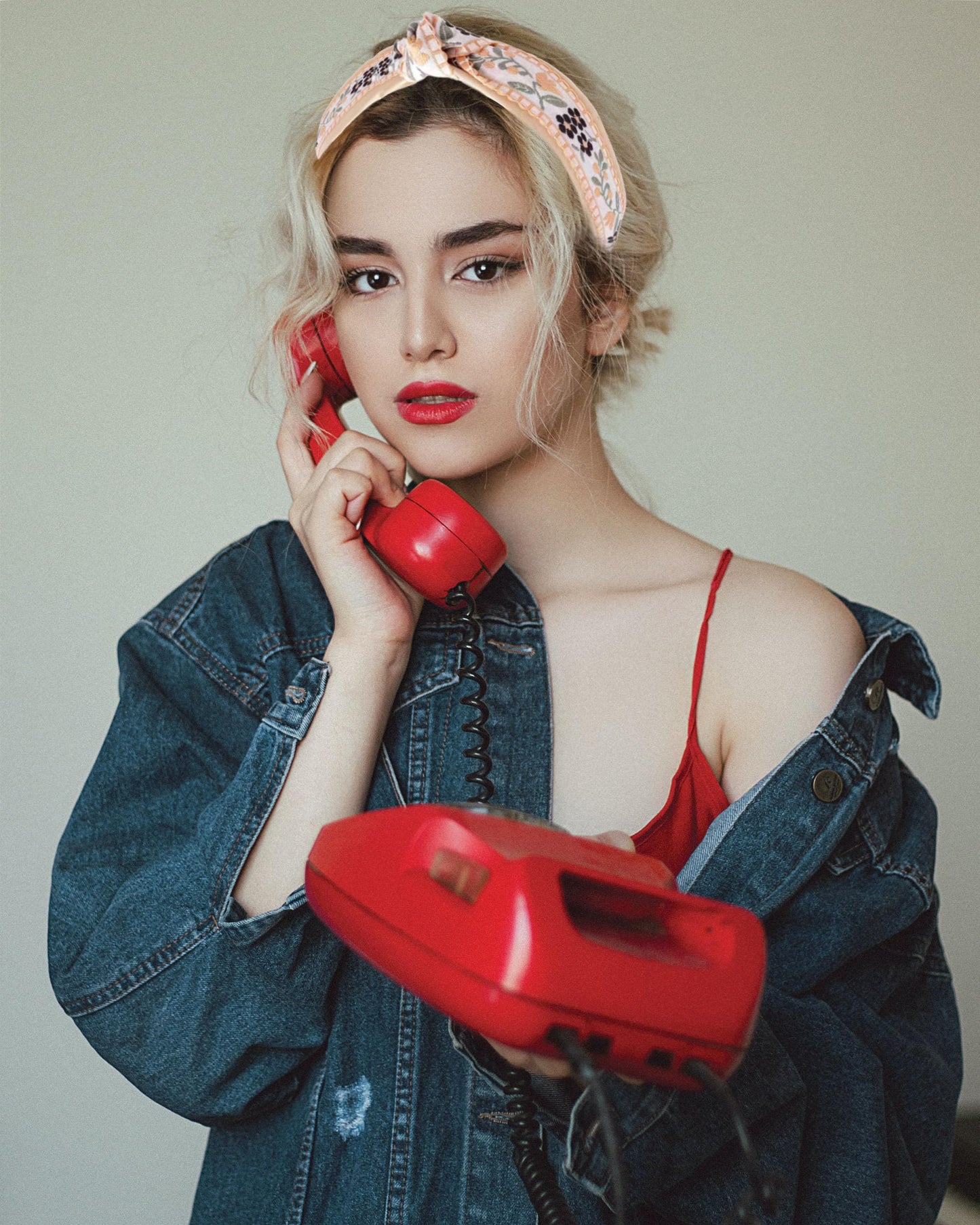 OUTVIE Boho Knotted Apricot Headband with Handmade Lace Embroidery Floral Metal Headband for Girls Womens