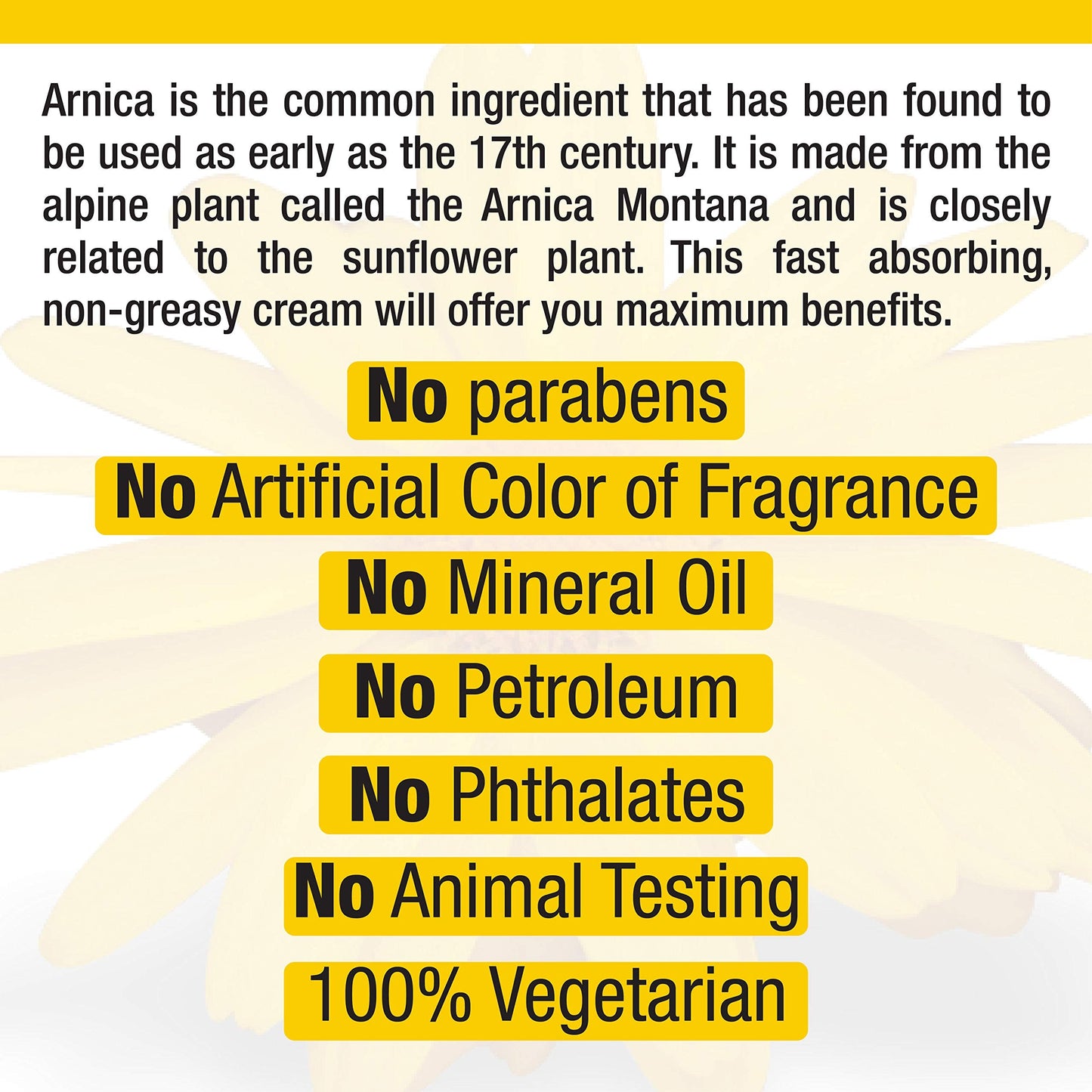 Real Relief Arnica Cream Natural, Non-Greasy, Unscented Soothing Cream for Pain Relief, 4 oz (Pack of 2)